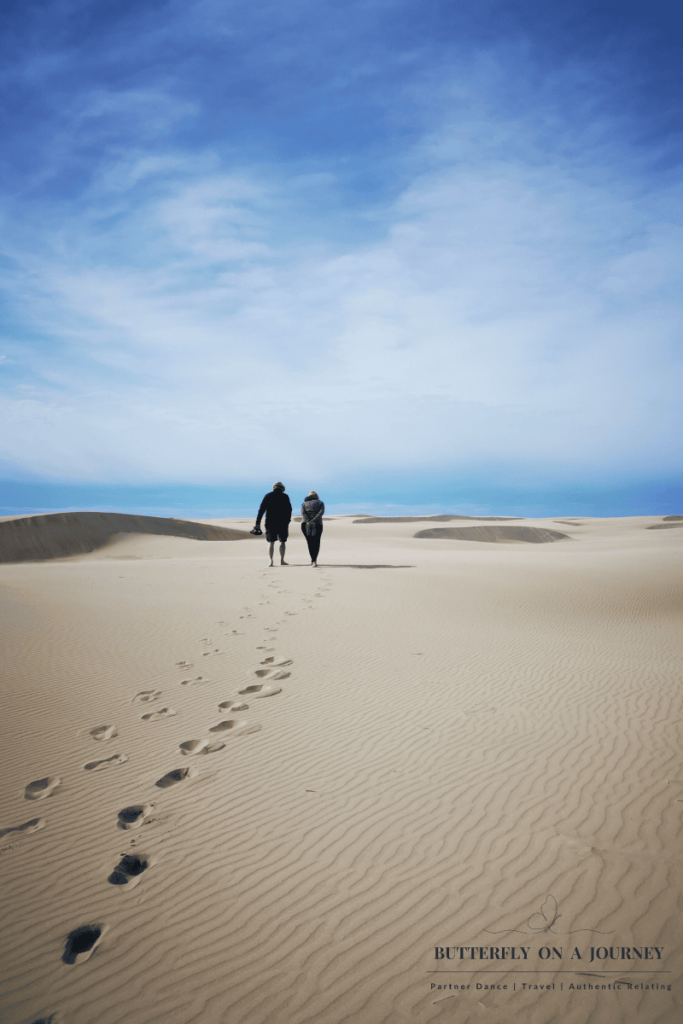 going for a walk in the Danish Desert